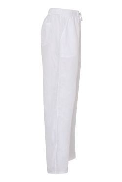 Mens Linen Beach Trousers White #3